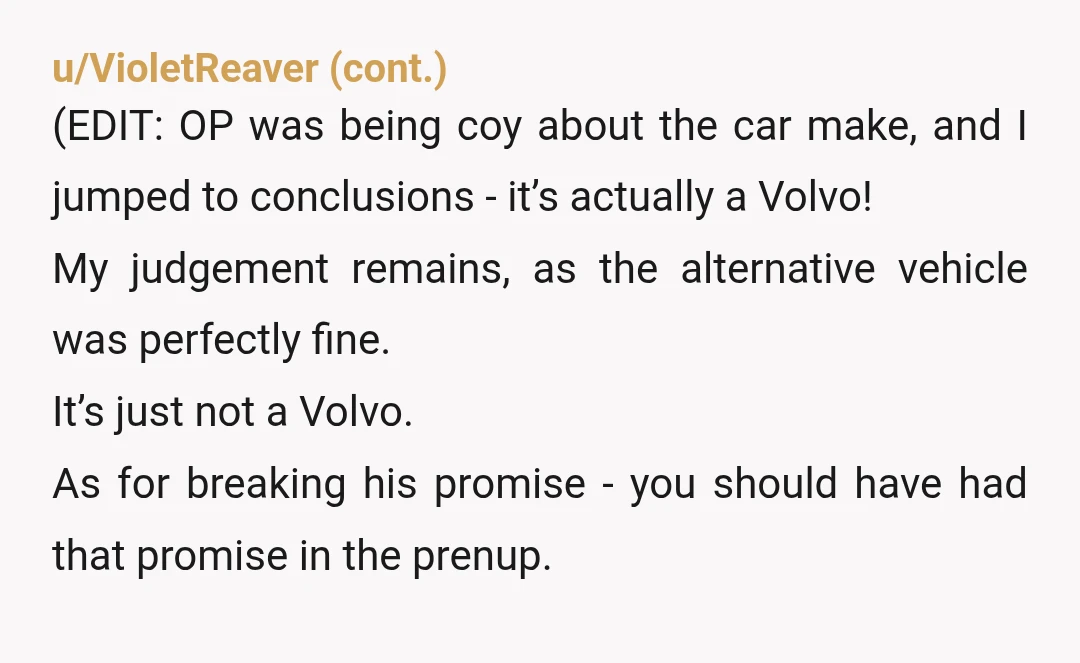 u/CharmingImperfection
Yeah, that's most definitely controlling behavior.
It's not about the car.
It's about him not wanting you to drive.