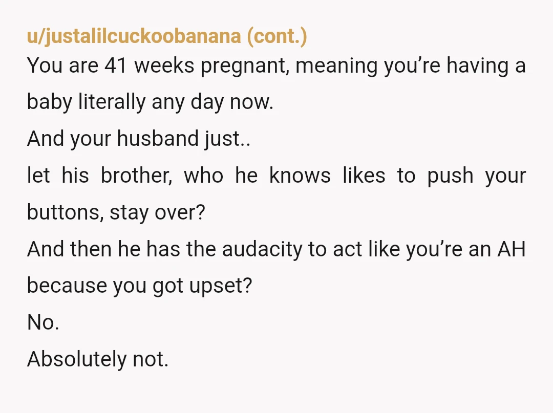 u/BackgroundHeat5080 FFS, NTAH and your husband is a pathetic little boy. He needs to clean up after his guests and he needs to tell them to stay away from his...