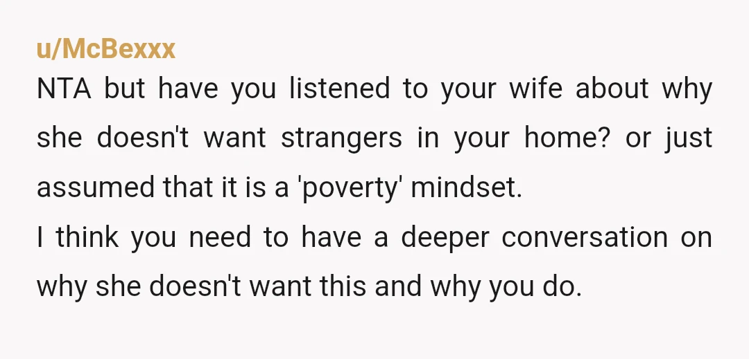 u/IOnlyReadTitles26 Esh. For either not taking about your expectations before moving in together or buying a house. Or for not caring about what each other thinks and having no respect...