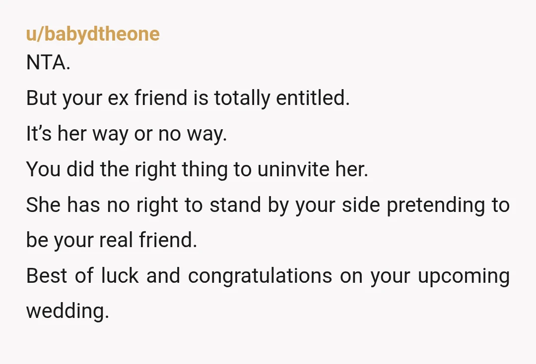 u/AvailableCut5240 OK I admit, I couldn’t even read the entire post. Maybe she was a piece of sh#t, but I cannot even remotely imagine why brides decide to have hen...