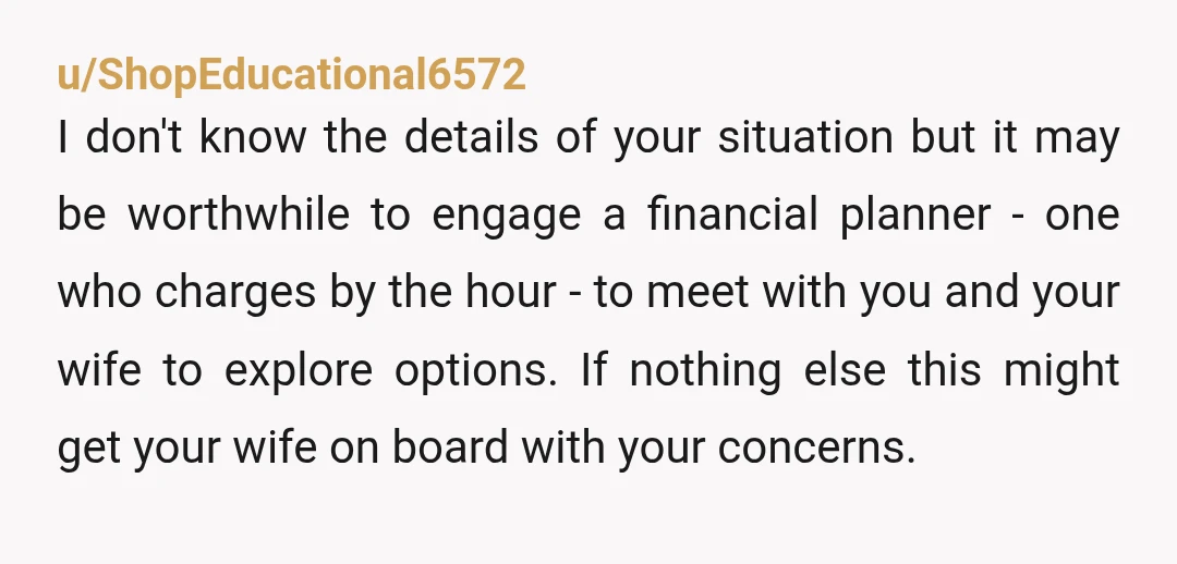 u/ShelyChelle So, your wife is worried about your sister's shaky marriage, and thr husband's protest to his inlaws living there for half of the year? But not concerned about the...