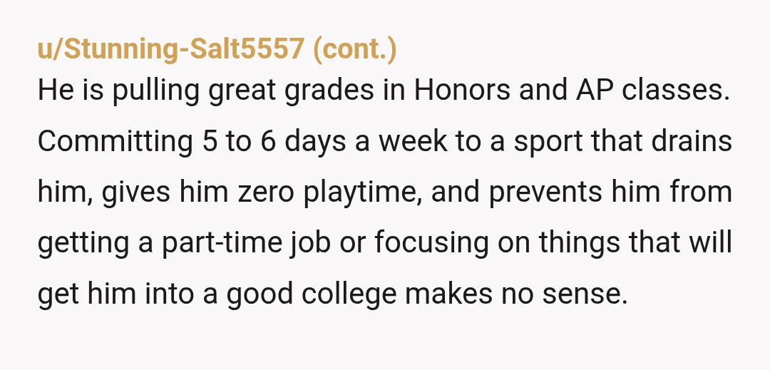 u/Justis29 NTA. You didn't discourage him. He was open enough to tell you how he felt. You two had a constructive conversation about alternatives. Your wife has no reason to...