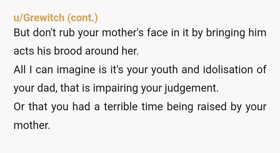 u/Polly265 I think that graduation is not the appropriate time. I don't know the story of their divorce and neither do you really, so we don't know who did what...