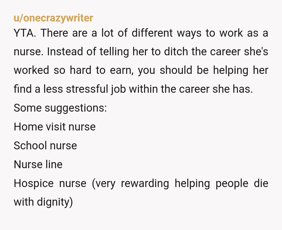 u/ParadoxicalFrog YTA. As someone with severe anxiety, you are not helping. I promise you, the terrible voice in her head is already saying the exact same thing. She needs to...