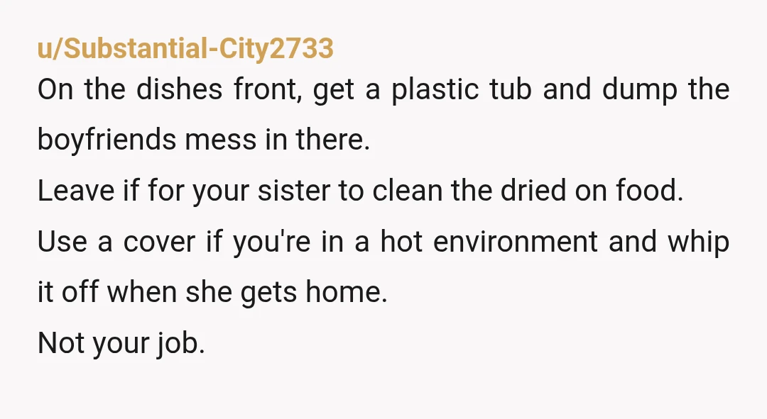 u/IWasGoatbeardFirst
How does she have time for a boyfriend if she’s so busy that she can’t possibly be expected to help keep her house clean?