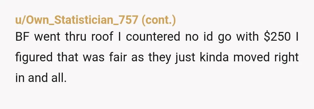 u/FortuneTellingBoobs
Sorry about the cheating (?) gf having someone else's baby. Did you ever have kids of your own?