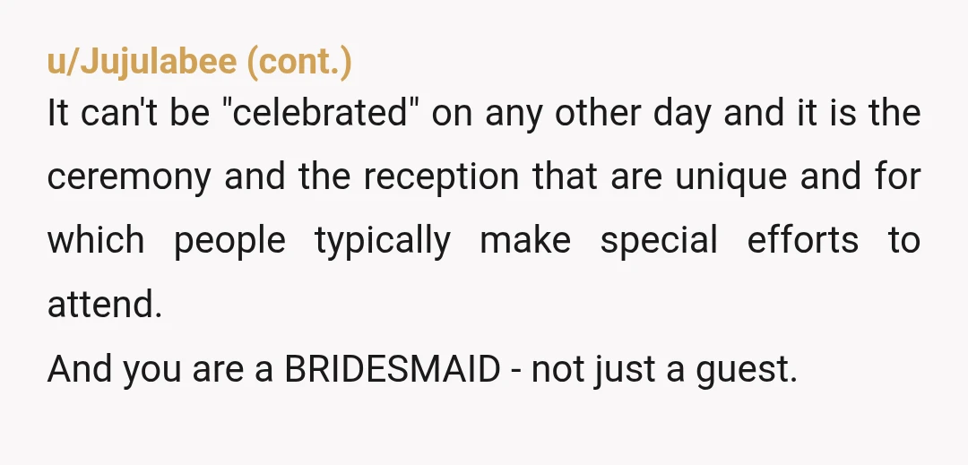 u/BloomNurseRN NTA. College commencements are scheduled months in advance, if not a full year. They are easy to find. I live in a college town and people reserve hotels 12...