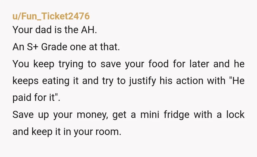 u/rat1906 NTA but have you spoken to a doctor about this? It might not be a big deal (some people just do better with little and often) but if you're...