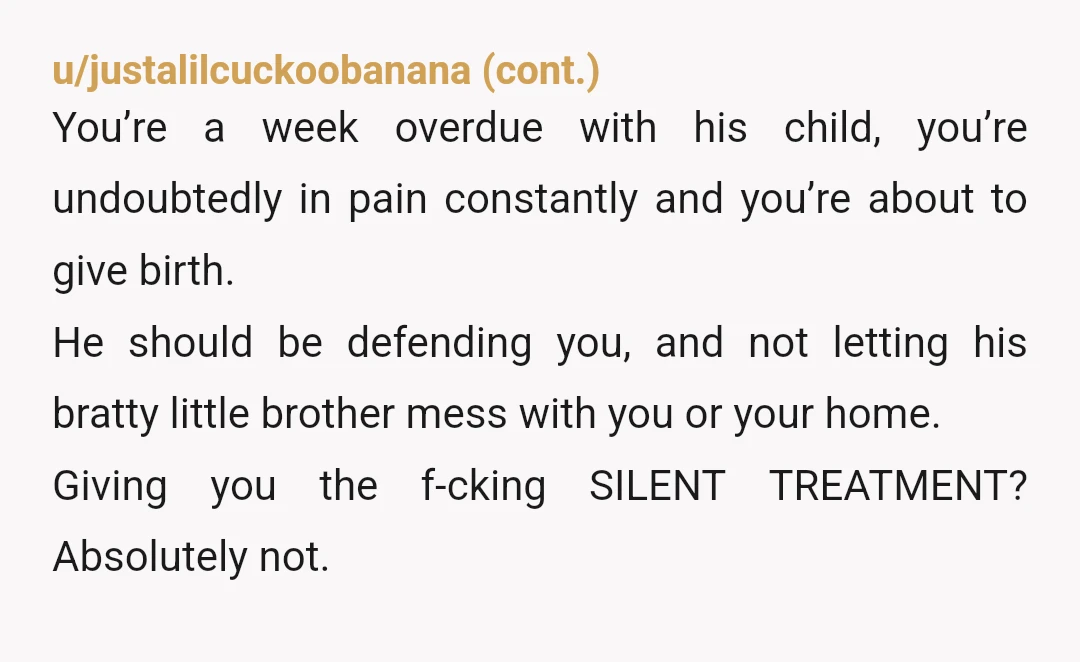 u/negoback Your hubby needs to seriously step up and back you up. You are entitled to how you're feeling and your hubby being entirely passive in all of this is...