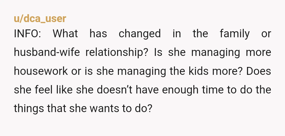 u/Significant_Ant2511
Does she know someone that got healthy and lost weight then either cheated on or left his wife? Seems to me this may be her fear.