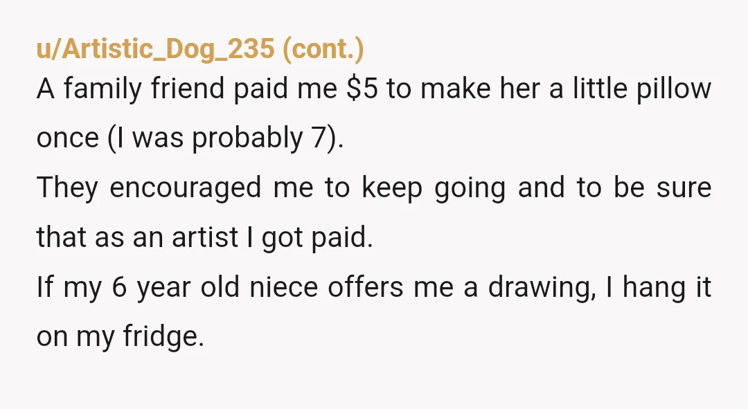 u/smile_saurus WTF?!? You are NTA. There is a difference between encouragement and extortion. You handled it perfectly and your 'friend' is being TA, probably because everyone should value her special...