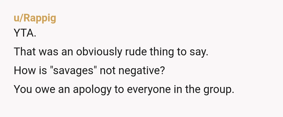 u/WhitneySeneca
That’s a terrible thing to say. Especially in front of family.