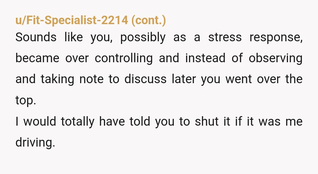 u/kryakozyabraya
YTA and that explains why she has no desire to drive.