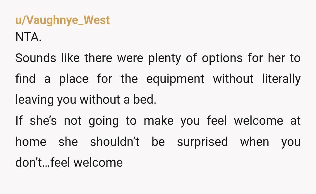 u/Bottdavid
NTA if someone told me, especially my parents, they'd only keep a couch for me when leaving for college then I wouldn't plan on staying there either