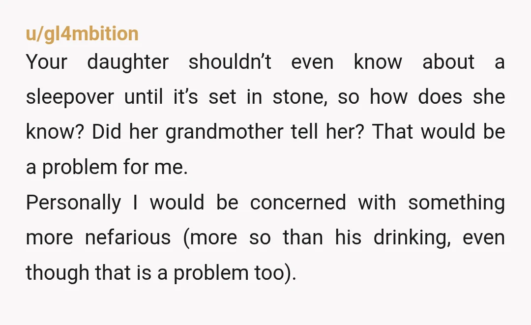 u/becpuss NTAH children are at risk at sleepovers with anyone who isn’t a parent ilI’ve just finished working with a little girl who regularly stayed over with her grandparents until...