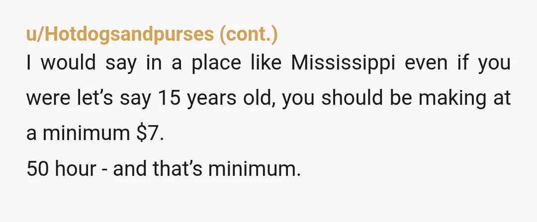 u/Gray-Sun-7182 Unless this is 1997, you are definitely underpaid. Sitting by a pool making sure children don’t die is not easy or relaxing. Cooking and cleaning up are also not...