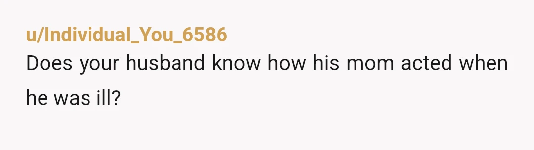 u/LakeGlen4287 This is your husband's job, not yours. They are his parents, and he needs to talk to them. He needs to call them out about how they mistreated you...