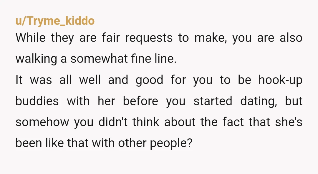 u/elevator713 I think requesting your partner to block and/or not to talk with anyone is not chill. I think it’s totally fine to express that something bothers you but yeah...