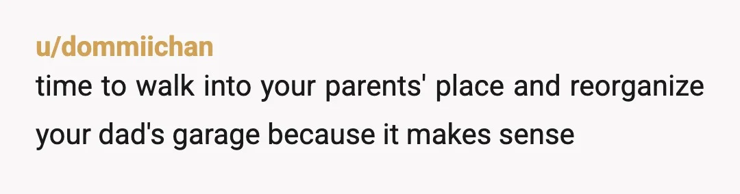 u/dommiichan
time to walk into your parents' place and reorganize your dad's garage because it makes sense