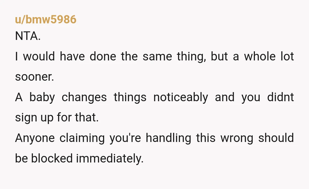 u/Honey_Broad
NTA. you have ZERO obligation to your ex or the baby