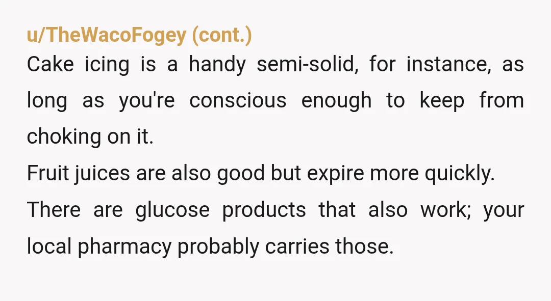 u/Naptimeforgoodwomen I’m a Type 1 diabetic and the person responsible for my health is me. Anyone else in my home is not responsible for regulating my blood glucose levels. I...