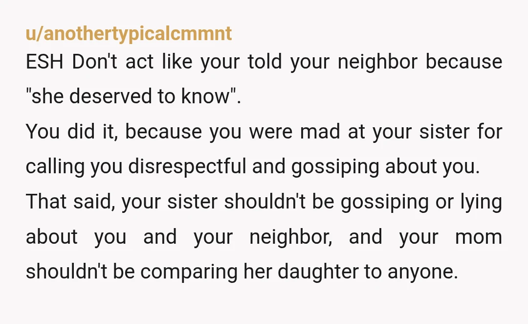u/Potential_Shoe1068 “ They think I betrayed my sister’s trust and caused unnecessary drama.” Lmao. you caused unnecessary drama? You were checking in with an employee after a former employee made...
