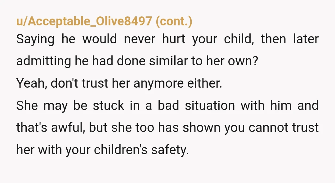 u/Blamdomonis Your therapist is a quack. Dump them. Bill is a drunken ass and you both should cut contact with him for the good of your family. And you have...