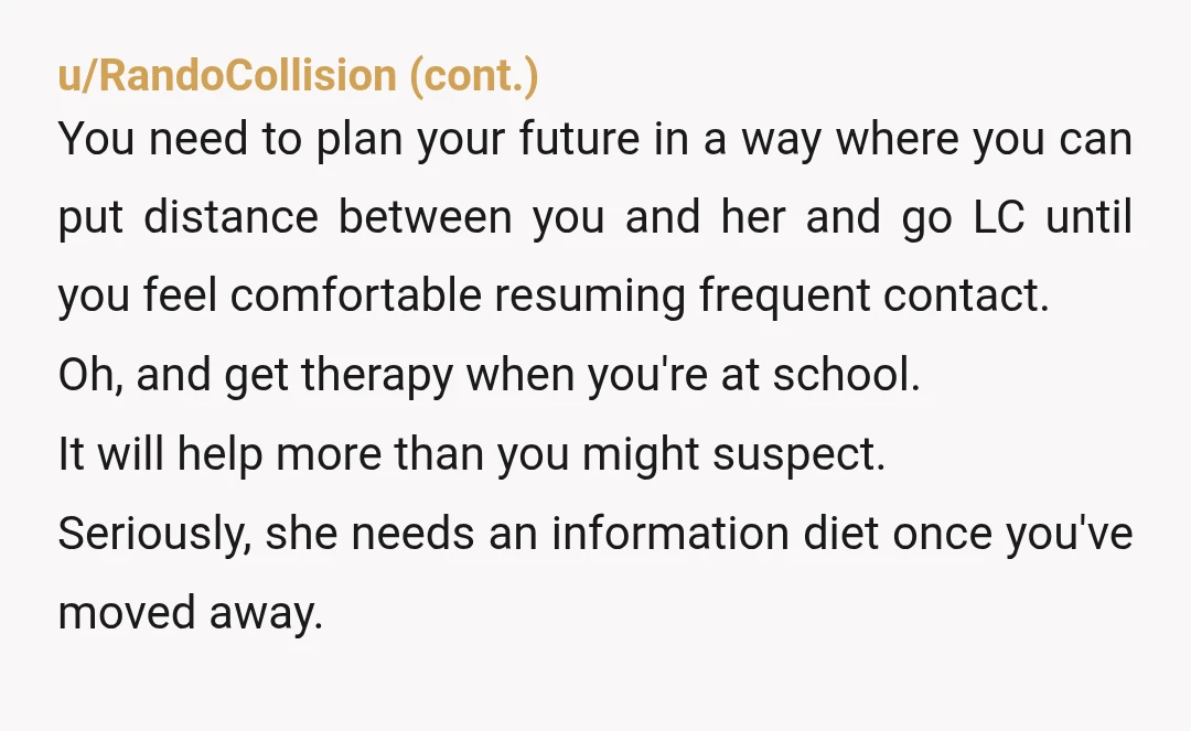 u/Big_Satisfaction_876
NTA she crashed her life and now she wants the keys to yours. Don’t let her have them.