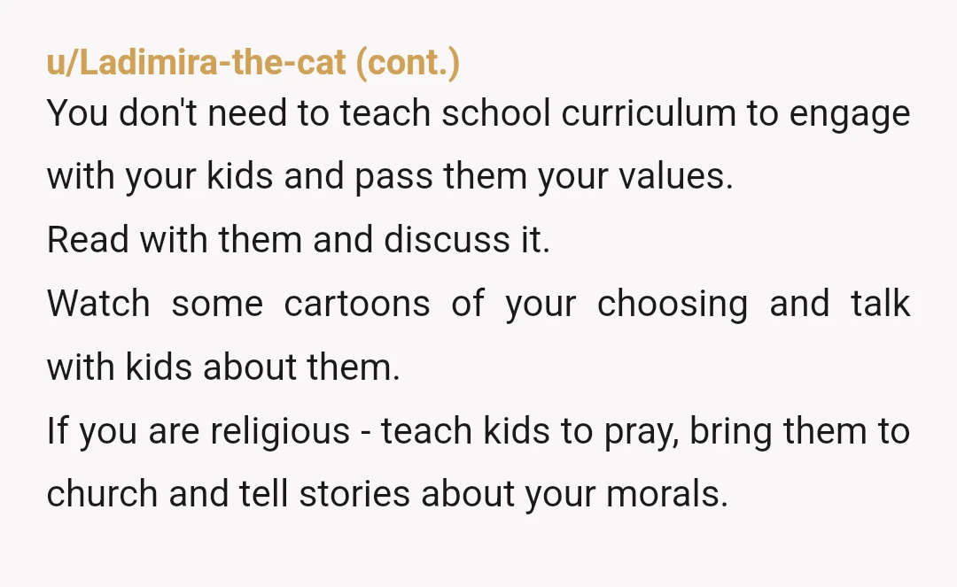 u/donkeyvoteadick
This is not at all a realistic plan. Why can't you send them to a public school?