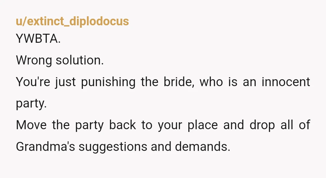 u/tomram8487 Your gift to the bride is managing GMA. Google a list of games, narrow it to the ones that sound reasonable. Ask GMA if she wants to review the...