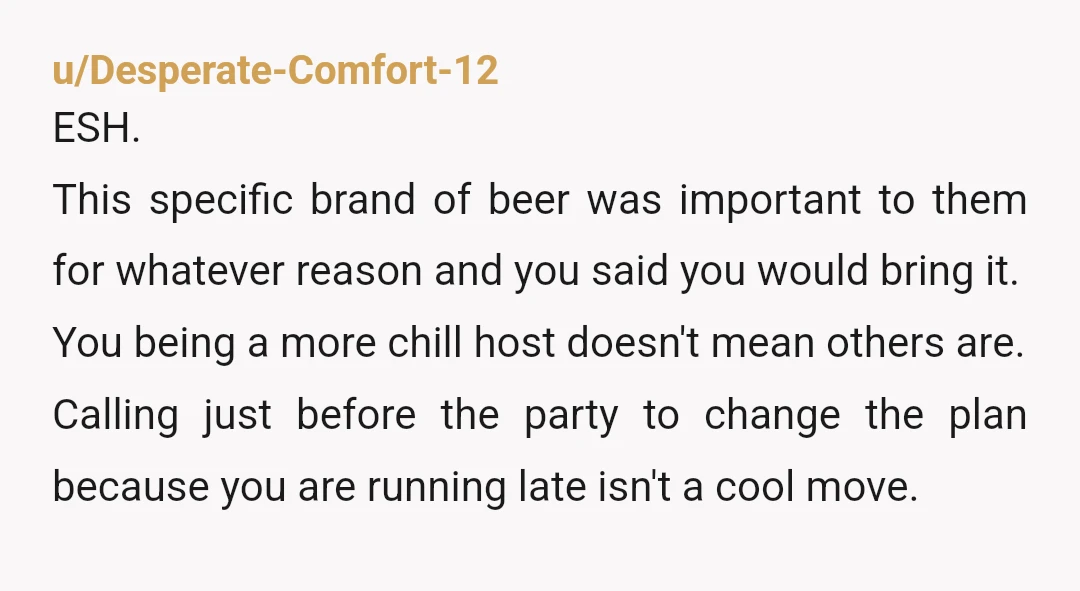 u/Embarrassed-Row-2025
Maybe it was more about free booze and delivery service than inviting you
NTA