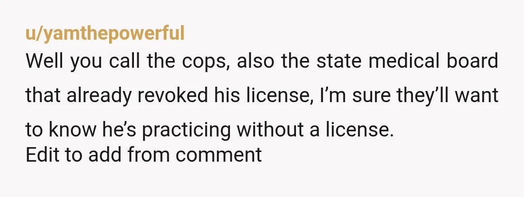u/StarlilyWiccan NTA. RUN, RUN NOW TO A NEIGHBOR AND CALL THE COPS DO NOT LET THEM, PLEASE GET OUT BEFORE HE DOES THIS, HE IS GOING TO RAPE YOU. PLEASE...