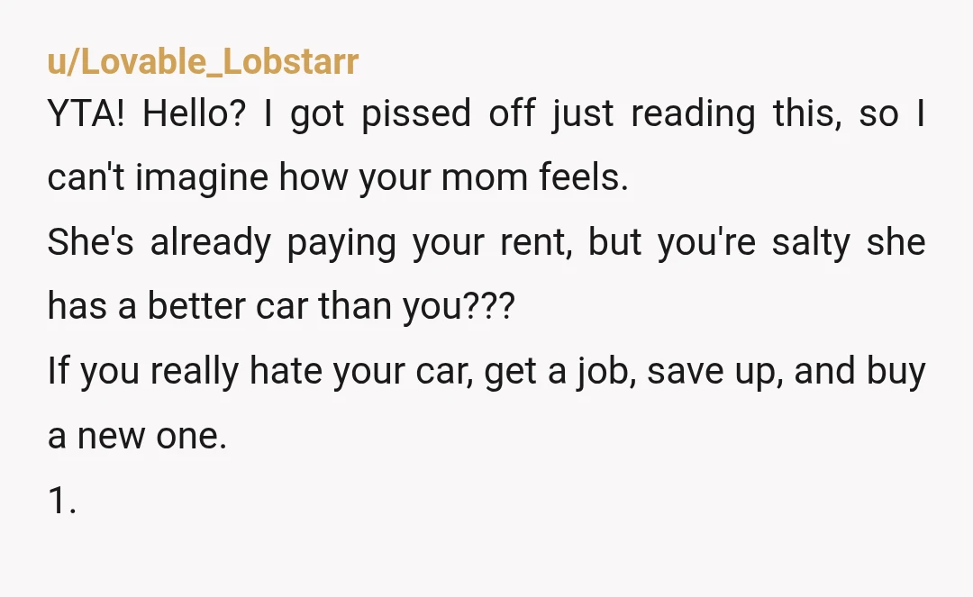u/drharleenquinzel92 YTA No, no, no, no. You do not get to dictate how your mother spends her money as you're asking for handouts. Universities have whole departments revolving around Student...