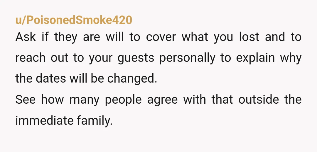 u/UsefulWeird
My sister was 8.999 months pregnant at my wedding.
If she’d been unable to attend we would have all been disappointed but there would not have been any drama.