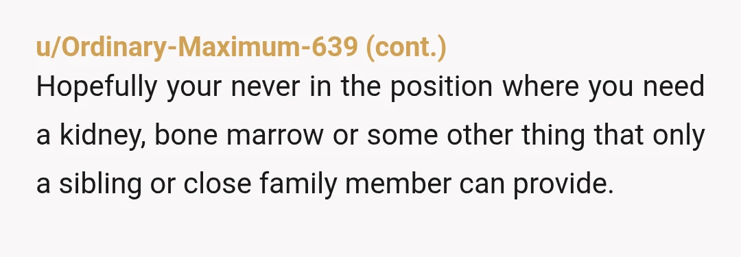 u/Ok-Director9147 YTA. Seriously, Stage 3 colorectal cancer is very serious. And how are you going to build a relationship with your niece and nephew later when you weren't there for...