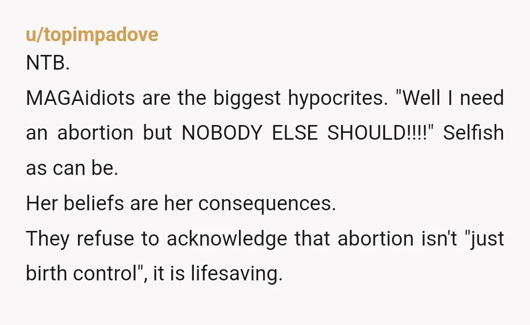 u/KitchenSwillForPigs
People like your stepmom judge others by their actions and herself for her intentions.