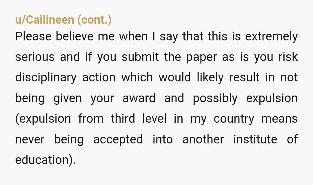 u/ShitlordMgee Omg. I had the exact same situation, only the paper was for an ASCE conference. I ratted him out so hard and so quick. I gave up my career...