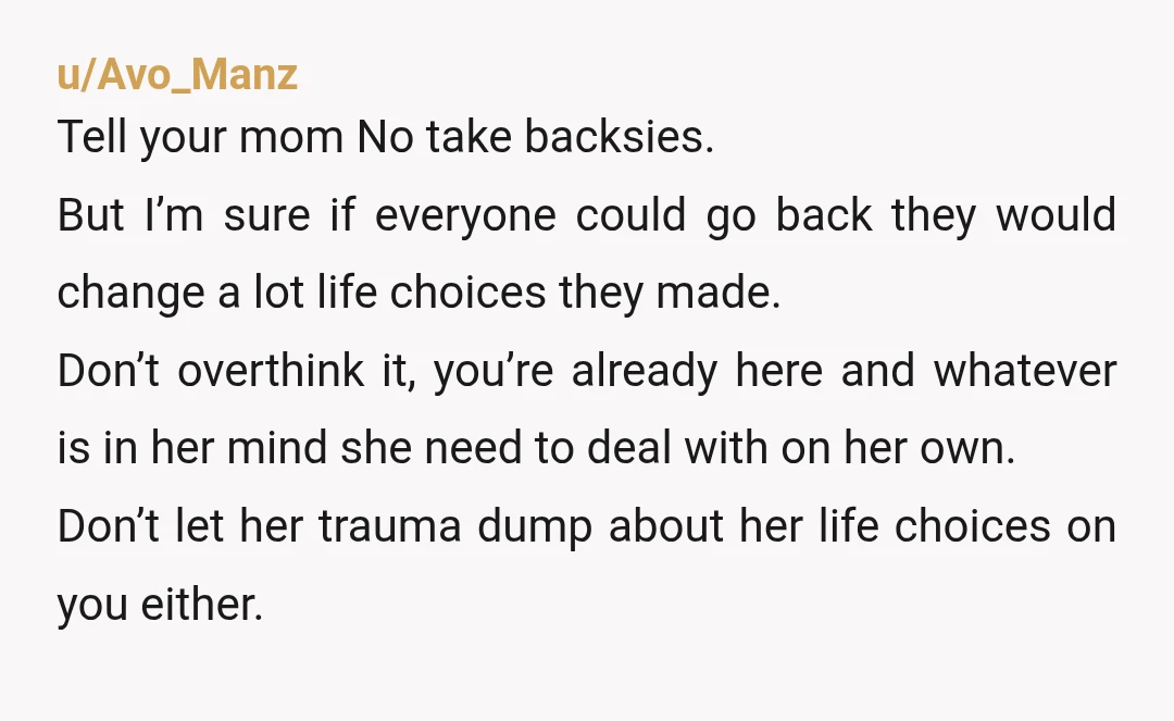 u/PsychMonkey7 Feelings aren’t good or bad, they just are. You’re justified in feeling hurt. At the same time, she’s allowed to feel that way, and the fact that she wasn’t...