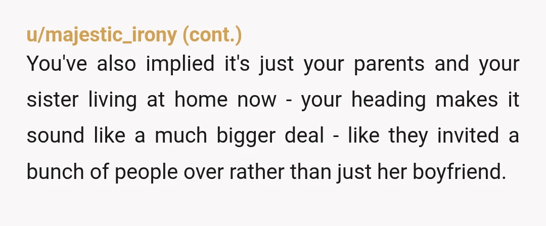 u/15021993
Info
What does immediate family mean? Everyone who lives there? And the other occasions of your exclusion?