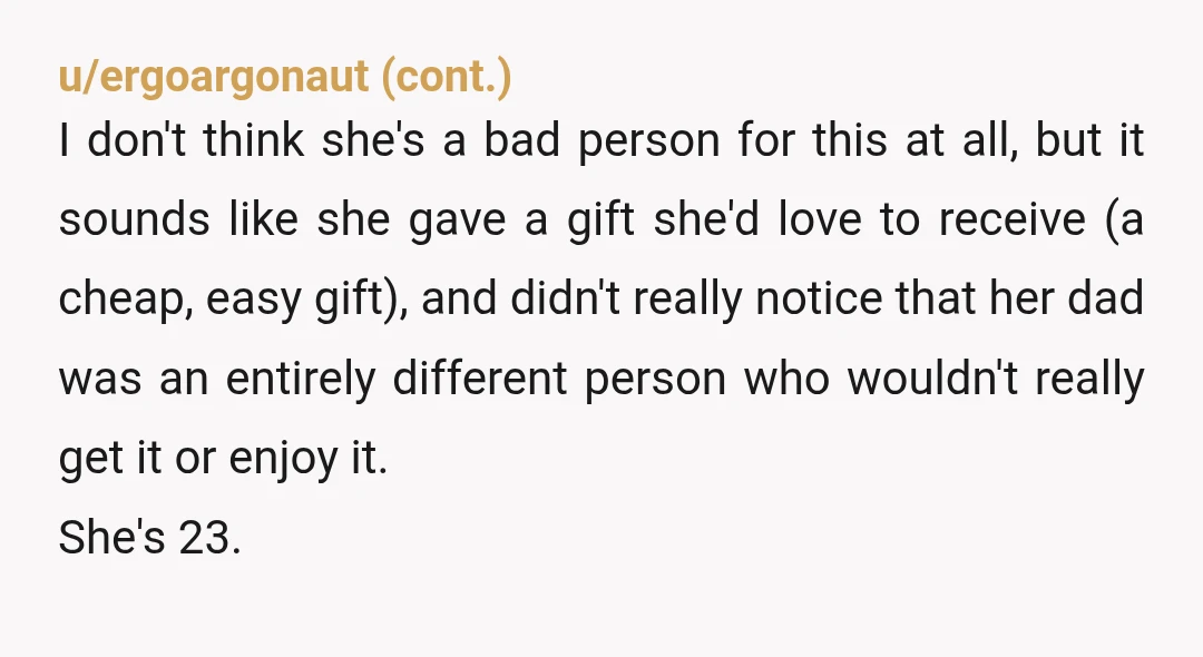 u/_book_queen Idk im going to go against the grain here and say NTA, she was better off making you an actual card vs playing a game you’ve presumably never even...