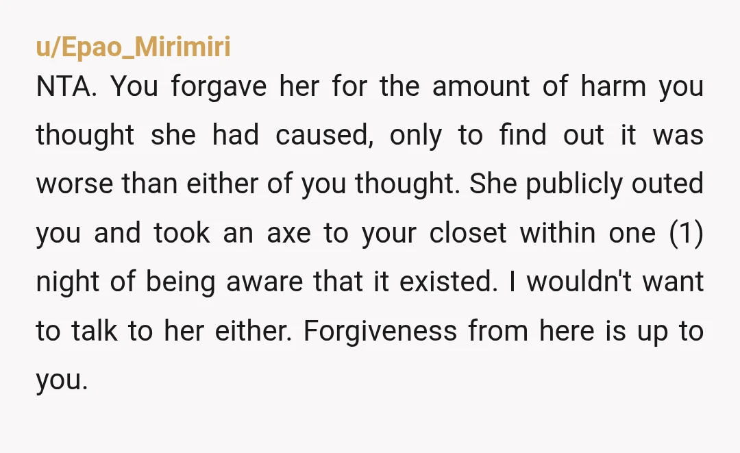 u/oldgrandma65
YTA. You can tell your daughter about your own private issues since you want to 'share' so badly.