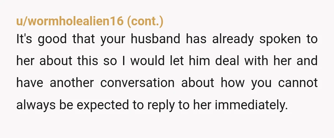 u/FairyGothMommy
Nta.
She needs to be on an information diet.
Don't tell her anything about where you're going or IF you're going.