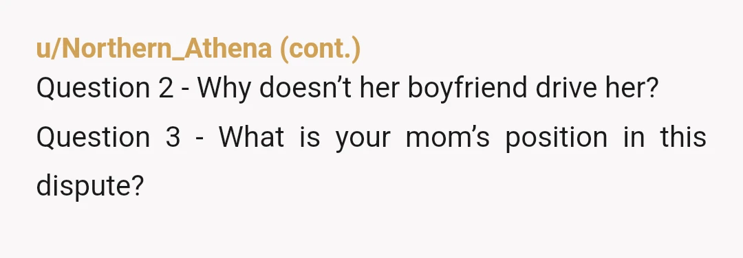 u/SleepyDeluxe It's not your car. Your mother may have paid it off, but it sounds like your sister owes her money for it so once she has a job it...