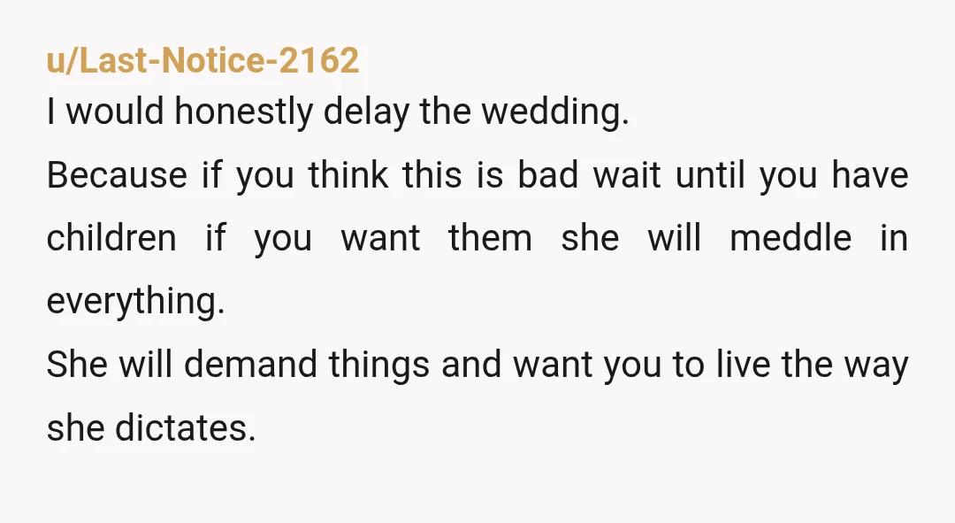 u/julesk
Time for premarital counseling because he has to manage dealing with his family.
