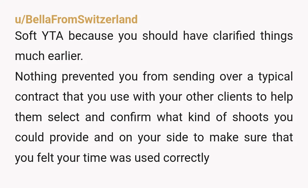 u/fuzzy_mic ESH - A project this involved and expensive begs for a written contract. The couple are (lower case) dumb AH for trying to do it verbally and even spending...