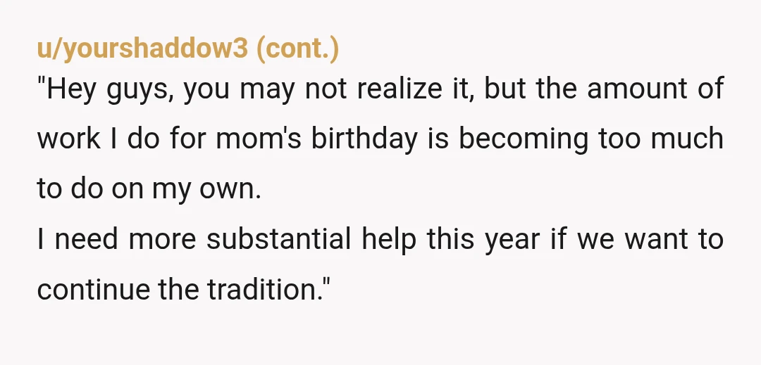 u/off-pissed NTA Oh your poor family. Not being able to use you any more and claim all the credit on social media or the extended family. Good for you. Don’t...