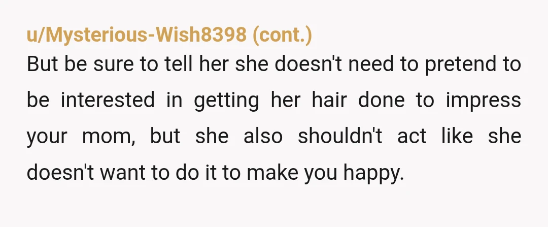 u/Rich-Pirate-4745 Everyone is coming at you, but I think all you were trying to do is make your wife feel like it's a good thing your mother doesn't like her....