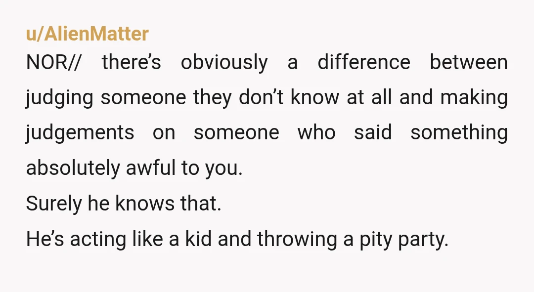 u/patchouligirl77 Well, those guys did exactly to you as your bf did to those teenagers- judged based on looks. Maybe tell your bf that's exactly why you don't comment on...