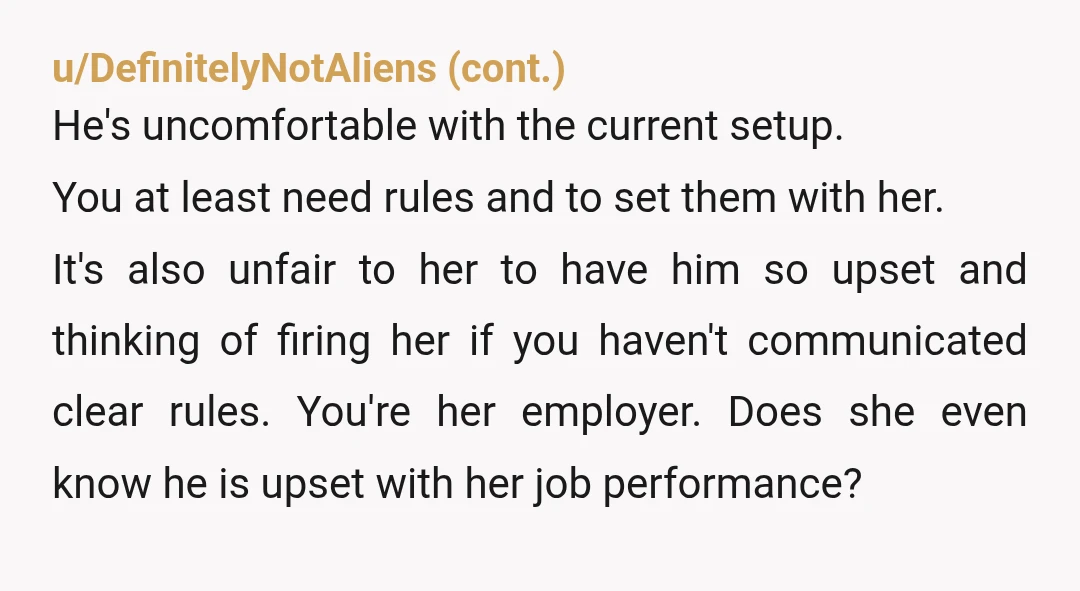 u/333Nereus Sounds fun, but having the kids flagging down passing cars would likely have prompted me to fire her. Try having a quiet word with her to ask her to...