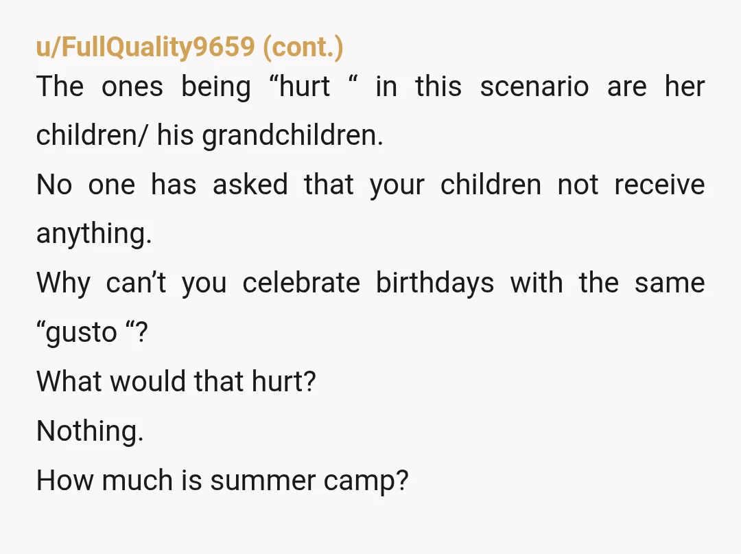 u/Otherwise-Log1671 I will be honest, the first thing I noticed was you don’t speak about these children as if they were your grandchildren. You speak about them as if they...